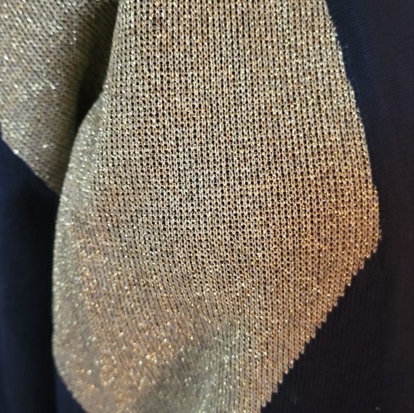 Vintage Outlander Collection Navy Blue Gold Knit C - Picture 7 of 15